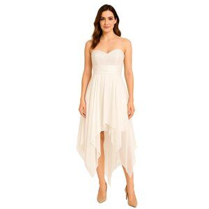 🤍 B. Darling White Strapless High-Low Dress – Size 3/4 Junior – NWOT